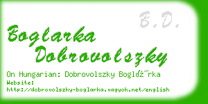 boglarka dobrovolszky business card